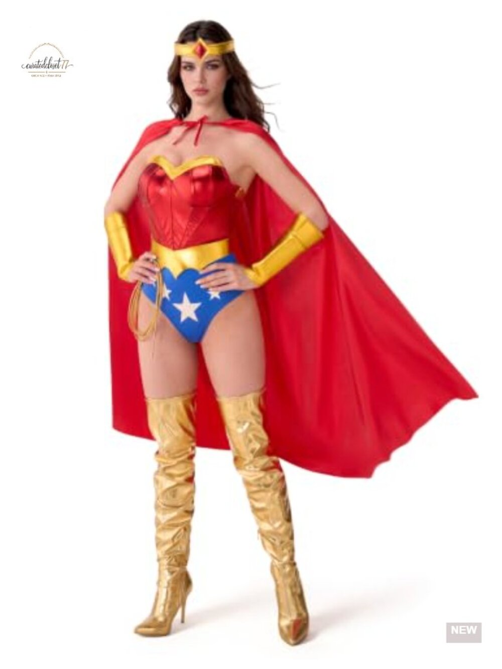 Spooktacular Creations Women's Superhero Costume 5-Piece Set Polyester Spandex